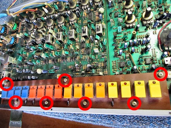 Roland TR-808 Switch circuit board screws