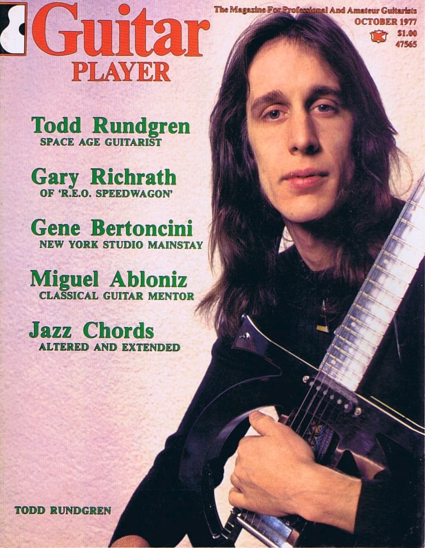 Guitar Player Magazine Cover, Oct 1977, featuring Todd Rundgren