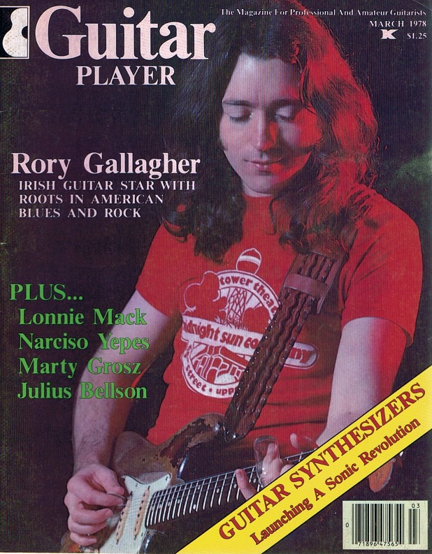 Guitar Player Magazine Cover, Mar 1978, featuring Rory Gallagher