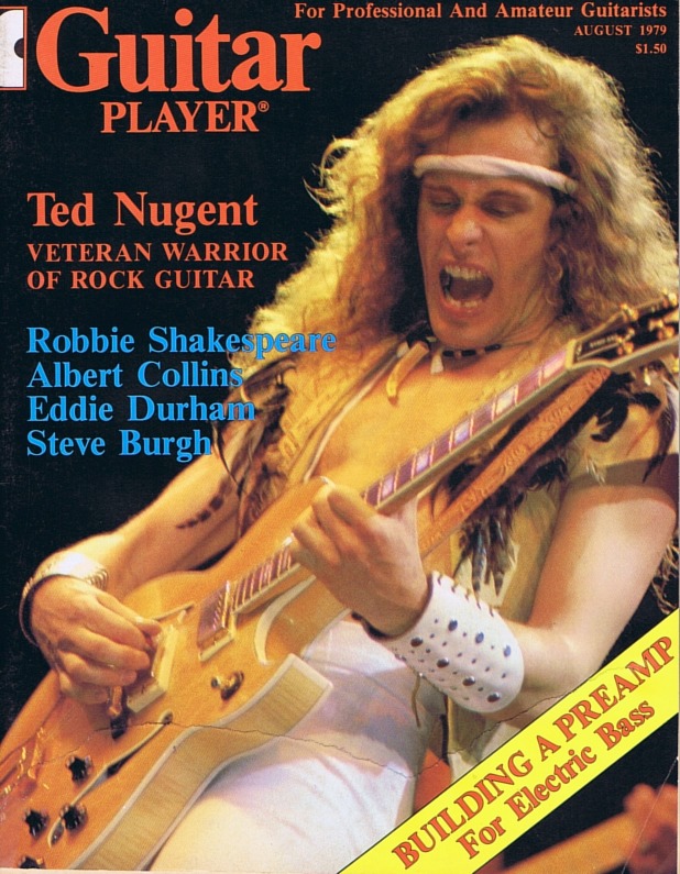 Guitar Player Magazine Cover, Aug 1979, featuring Ted Nugent
