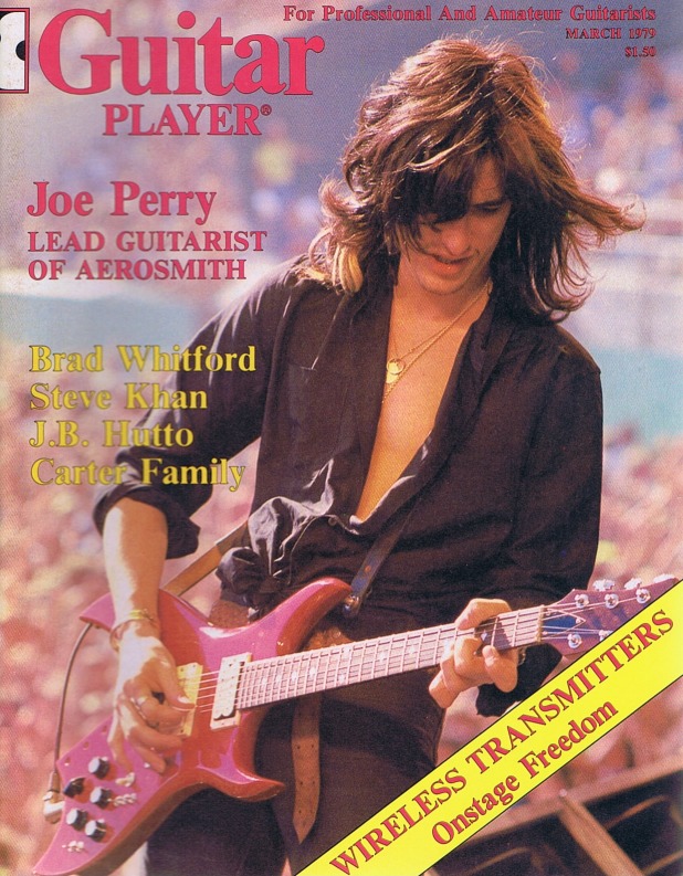 Guitar Player Magazine Cover, Mar 1979, featuring Joe Perry