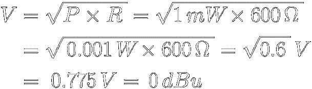 dBu reference voltage