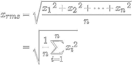 RMS equation