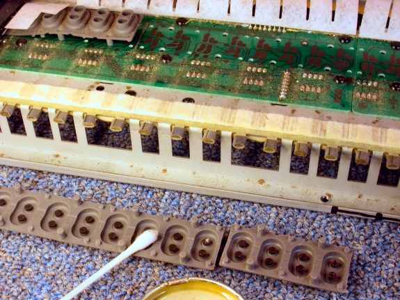 Cleaning the D-50 Key Contact Strips.
