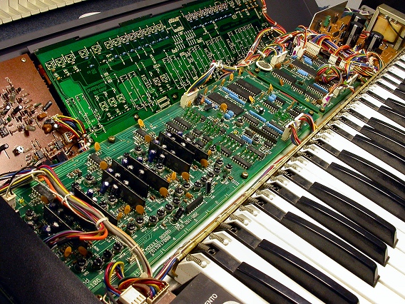 Opened Roland Juno-106 innards