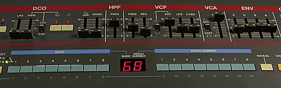 Juno-106 control panel