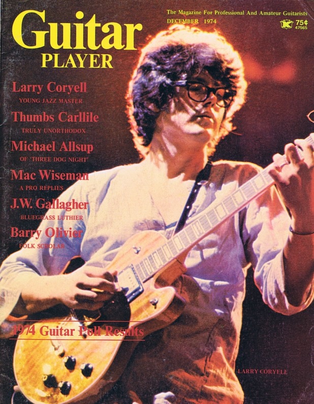 Guitar Player Magazine Cover, Dec 1974, featuring Larry Coryell