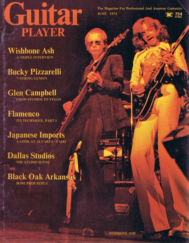 Guitar Player Magazine Cover, Jun 1974, featuring Wishbone Ash
