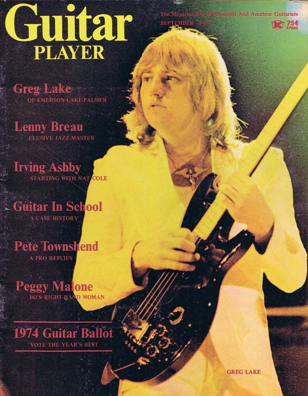 Guitar Player Magazine Cover, Sep 1974, featuring Johnny Winter